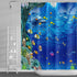 Yeele Shower Curtain Fish Ocean Shower Curtain Under The Sea Shower Curtain for Bathroom Waterproof Polyester Sea Bathtub Curtain Decor with Hooks,69x70in