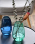 CASAMOTION Glass Vase for Home Decor Hand Blown Seeded Glass Bumpy Flower Vase Table Centerpiece for Kitchen,Wedding Party Decoration for Living Room,Green 8.7 inch Height