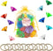 PANTIDE 35Pcs Acrylic Diamond Gems Jewels Alloy Gold Round Ring Set The Blue Hedgehog Chaos Emeralds Power Rings Party Favor Supplies Cake Decoration Pirate Treasure Chest Hunt for Kids with Bag