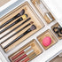 SMARTAKE 13-Piece Drawer Organizer with Non-Slip Silicone Pads, 5-Size Desk Drawer Organizer Trays Storage Tray for Makeup, Jewelries, Utensils in Bedroom Dresser, Office and Kitchen (Light Brown)