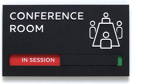 Kubik Letters Conference Room Sign - Do Not Disturb Sign - Meeting in Progress Door Sign - Office Sign - Sign Out - Office Door Sign - Door Signs for Office - Occupied Sign - Do Not Disturb Door Sign