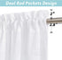 RYB HOME White Sheer Curtains 84 inch Length 2 Panels Set, Semi Sheer Linen Curtains Privacy Natural Linen Blend Drapes Sunlight Filtering for Living Room Bedroom Patio Door, W 52 x L 84