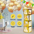 Gold Gender Reveal Party Decorations Set for Boy, Girl - 49 Pcs Clear Baby Boxes with Letters for Baby Shower Decorations for Girl and Boy - 1st Birthday Party Decoration