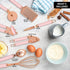 7 pieces Kitchen Gadget Set Copper Coated Stainless Steel Utensils, kitchen gadgets,utensil sets,Non-stic - Best Kitchen Cookware with Soft Touch Pink Handles(Pink)