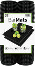 S&T INC. Rubber Bar Mats, Coffee Maker Mats, or Countertop Spill Mats, 11.9 Inch x 17.8 Inch, Black, 2PK