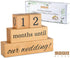 Solid Maple Wood Wedding Countdown, Baby Arrival & Anniversary Blocks - Engagement Gifts for Couples - Bridal Shower Gifts - Wedding Gifts for The Couple - Anniversary for Couples - Bride Gifts