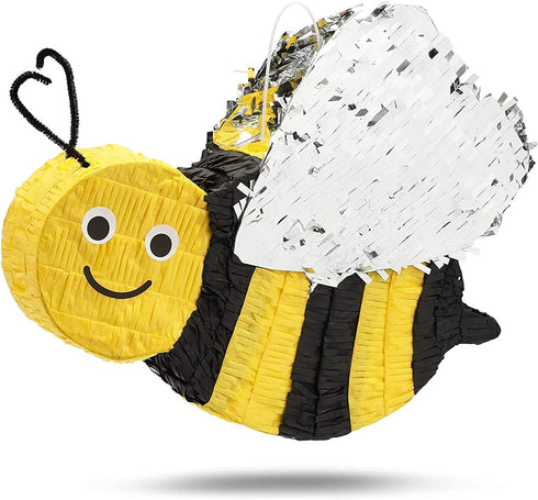 Bumble Bee Pinata for Gender Reveal or Birthday Party (15.5 x 13 Inches)