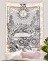 BLEUM CADE Tarot Tapestry The Moon The Star The Sun Tapestry Medieval Europe Divination Tapestry Wall Hanging Tapestries Mysterious Wall Tapestry for Home Decor (59×82 Inches, The Sun)