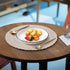 homing Round Placemats Set of 6 for Dining Table Woven Heat Resistant Anti-Slid Cotton Kitchen Table Mats 14 Inch, Easy to Care, Mixed Color, Beige