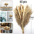65 Pcs Dried Pampas Grass Decor Tall Fluffy,Natural Air Drying Pompous Grass for Dried Flowers Arrangements,Pampas Grass Large,Boho Decor Pompas Floral,Wedding,Party Living Room Home Decor