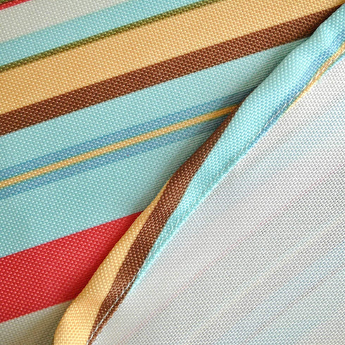 DII Summer Stripe Outdoor Tabletop Collection, Stain Resistant & Waterproof, 60" Round, Stripe