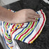 T-Fal Textiles 22418 2-Pack 100-Percent Cotton Print Dual Sided Dish Cloths, Stripe Red Multi Pattern, 4 Pack