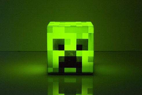 Minecraft Creeper LED Mood Light | Minecraft Creeper Lamp Mood Lighting Battery Powered | Collectible Minecraft Mood Lamp | Green Mood Light LED Minecraft Creeper | 5 Inches Tall
