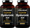 2 Pack NatureBell Hyaluronic Acid Supplement, 250mg Hyaluronic Acid with 25mg Vitamin C Per Serving, 200 Capsules, 2 in 1 Formula, Supports Skin Hydration, Joints Lubrication and Antioxidant, No GMOs