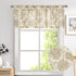 JINCHAN Valance Curtain Kitchen Farmhouse Window Valance for Living Room Linen Scroll Paisley Valance for Bedroom Bathroom Floral Printed Tie Up Small Valance 20 Inch 1 Panel Rod Pocket Taupe on Beige
