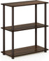 Furinno Turn-N-Tube 3-Tier Compact Multipurpose Shelf Display Rack, Walnut/Brown