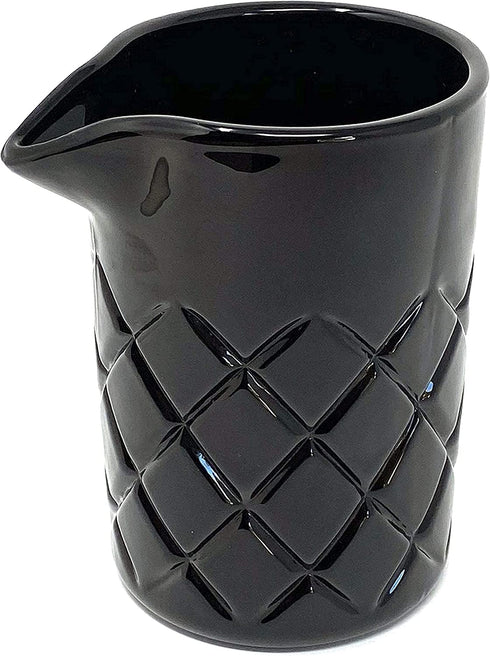 Amehla Cocktail Mixing Glass - Black Bar Mixer Pitcher, Thick and Weighted for Stirred Cocktails, 17-ounce / 500ml