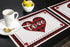 Valentines Placemats Set of 6 Love Hearts Placemats for Dining Table Red And Black Buffalo Check Plaid Tablemats For Home Wedding Party Valentine's Day Table Decorations Non-Slip Table Mats, 12x18 In