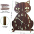 Lantoo Night Light Wall Clock, Luminous Wall Clock with Numerals & Hands Glow in Dark, Cat Wooden Wall Clock, Entirely Silent Wall Clocks Battery Operated for Kitchen Living Room Bedroom