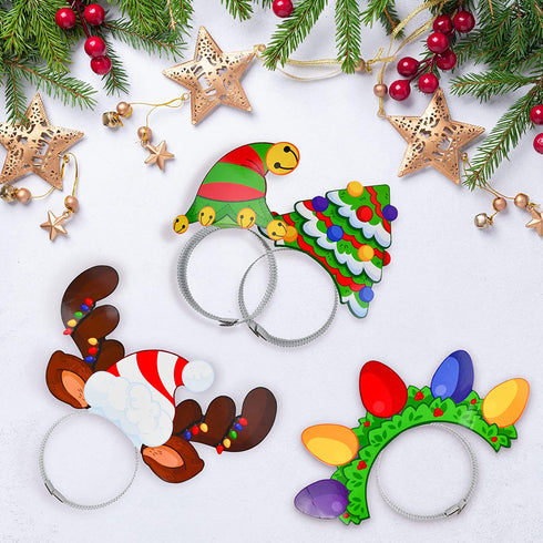 JOYIN 24 Pack Christmas Headbands, Holiday Headbands for Christmas Party Accessories and Party Favors Photo Booth (One Size Fits All)