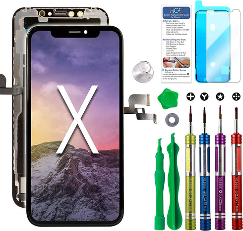 Ace Tech Cellular for iPhone X LCD Screen Replacement 5.8 Inch (Model A1865 A1901 A1902) Touch Display digitizer Assembly Screen
