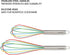 Cooking Light 2 Piece Silicone Whisk Set Multicolor Kitchen Tools, 11" and 9" Balloon