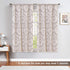 jinchan Tie Up Shade Curtains for Kitchen Living Room Damask Printed Paisley Rod Pocket Drapes Multicolor Medallion Flax Window Curtain 1 Panel 54 inches Long Grey on Beige