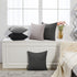 Deconovo Soft Cushion Covers Pillow Covers Faux Linen Pillow Covers with Invisible Zipper for Sofa 18x18 Inch Grey 4 Pcs Case Only No Insert