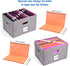 File Storage Organizer, Collapsible Office File Boxes with Lid, Linen Filing Hanging Folder Document Organizers for Letter/Legal Size with Slide Rails
