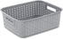 Sterilite 12726A06 Short Weave Basket, Cement, 6-Pack