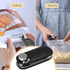 INHDBOX Mini Bag Sealer Rechargeable, Portable Handheld Bag Heat Vacuum Sealer with 3 Adjustable Sealing, Bag Resealer Machine Food Saver for Plastic Chip Bags, Storage Snack Cookies, Black