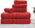 SUPERIOR Cotton Quick Drying 6-Piece Solid Towel Set, Washcloths 13 x 13, Hand Towels 16 x 30, Bath Towels 30 x 52, Maroon