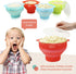 Original Colonel Popper Healthy Microwave Popcorn Maker - LFGB Food Grade Certified BPA Free Popcorn Poppers (Transparent Red)