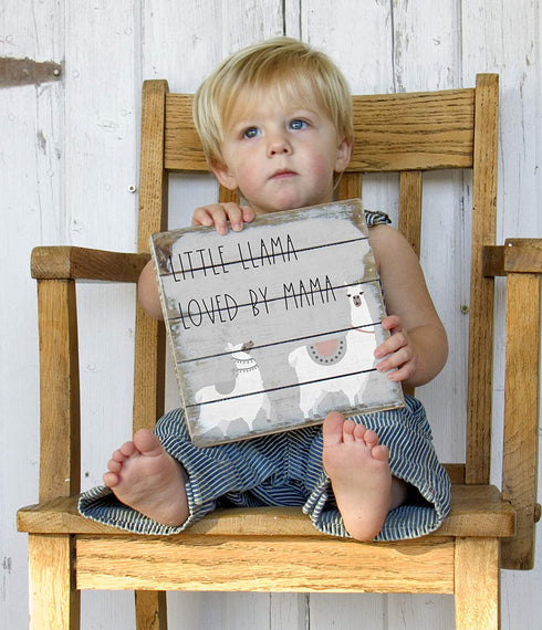 Simply Said, INC Perfect Pallet Petites 8" Wood Sign - Little Llama Loved by Mama