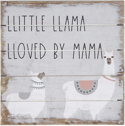 Simply Said, INC Perfect Pallet Petites 8" Wood Sign - Little Llama Loved by Mama