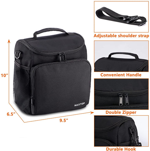 MAXTOP Lunch Box for Men & Women, Reusable Insulated Lunch Cooler Bags for Women with Adjustable Strap, medium Thermal Lunch Tote Bag for Office Work Hiking Outdoor Picnic Beach