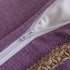 Phantoscope Pack of 2 Farmhouse Decorative Throw Pillow Covers Burlap Linen Trimmed Tailored Edges Purple 22 x 22 inches, 55 x 55 cm