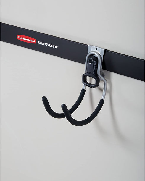 Rubbermaid FastTrack Utility Hook, Garage Organization Wall Hanger, Tool Hanger, Wall Mount and Heavy Duty Tool Hanger