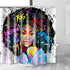 LYFANS, Waterproof Hooks & Liners for Bathroom Accessories ,Polyester Fabric Shower Curtain for Bathtub,Wide Bright African American Black Girl 3D Printed Toilet Room Hangings with Hooks, 60€³ x 72€³