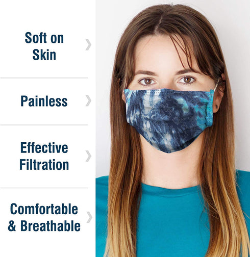 WeCare Disposable Face Mask Individually Wrapped - 50 Pack, Printed Masks - 3 Ply