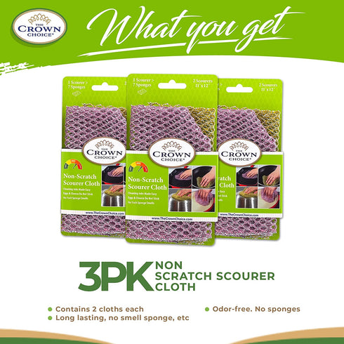 Heavy Duty Dish Scrubbers for Cleaning Dishes & Pots (6Pcs) - Replace Kitchen Sponges for Dishwashing with Our Scouring Pads - Try Our Alternative Dish Washing Scrub Sponge Scrubber Pack