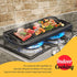 Overmont Pre-seasoned 17x9.8" Cast Iron Reversible Griddle Grill Pan with handles for Gas Stovetop Open Fire Oven, One tray, Scrapers Included