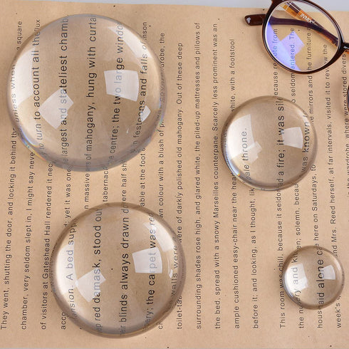 LONGWIN Crystal Dome Magnifier/Paperweight Reading Magnifying Glass-3.9 Inch
