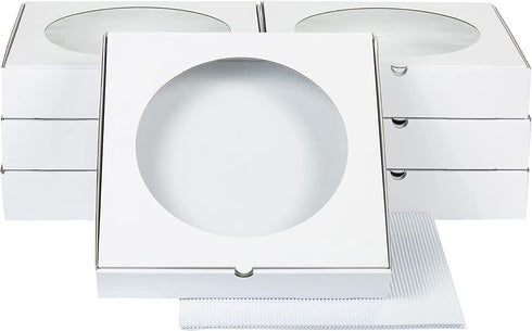 BAKEBERRY Pizza Boxes 10x10 White Pizza Boxes 10x10x2 inches Bakery Boxes With Window 10x10 Boxes Bakery Pie Boxes For 9 Inch Pie Sturdy 10 In Pie Boxes 10 Inch Pizza Box White Pizza Boxes 10x10 Pie Boxes 10x10 Bakery Boxes And Cookie Boxes for G