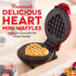 Dash Mini Waffle Maker Machine for Individuals, Paninis, Hash Browns, & Other On the Go Breakfast, Lunch, or Snacks, with Easy to Clean, Non-Stick Sides, Red Heart 4 Inch