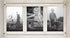 Americanflat Collage Picture Frame with Three 4x6 Displays in Aspen White - Textured Wood and Polished Glass - Horizontal and Vertical Formats for Wall and Tabletop