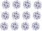 The Gift Wrap Company Decorative Confetti Bows, Large, Silver Metallic (Pack of 12)