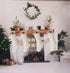 Kunyida 18" 4PCS Unique Ivory White Knitted Christmas Stockings,Style2