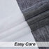 Central Park Black and White Stripe Sheer Color Block Window Curtain Panel Linen Drape Treatment for Bedroom Living Room Farmhouse 84 inches Long with Rod Pocket,2 Panel Rustic Living Panels