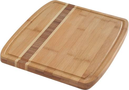 Norpro 12 10-Inch Bamboo Cutting Board with Juice Catching Groove, Brown
